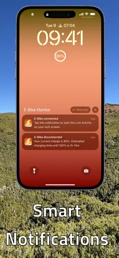 Smart notifications with connection status and charge time estimate