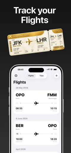 Holographic passport with stamps from past flights