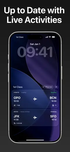Trip view with flight details and memories