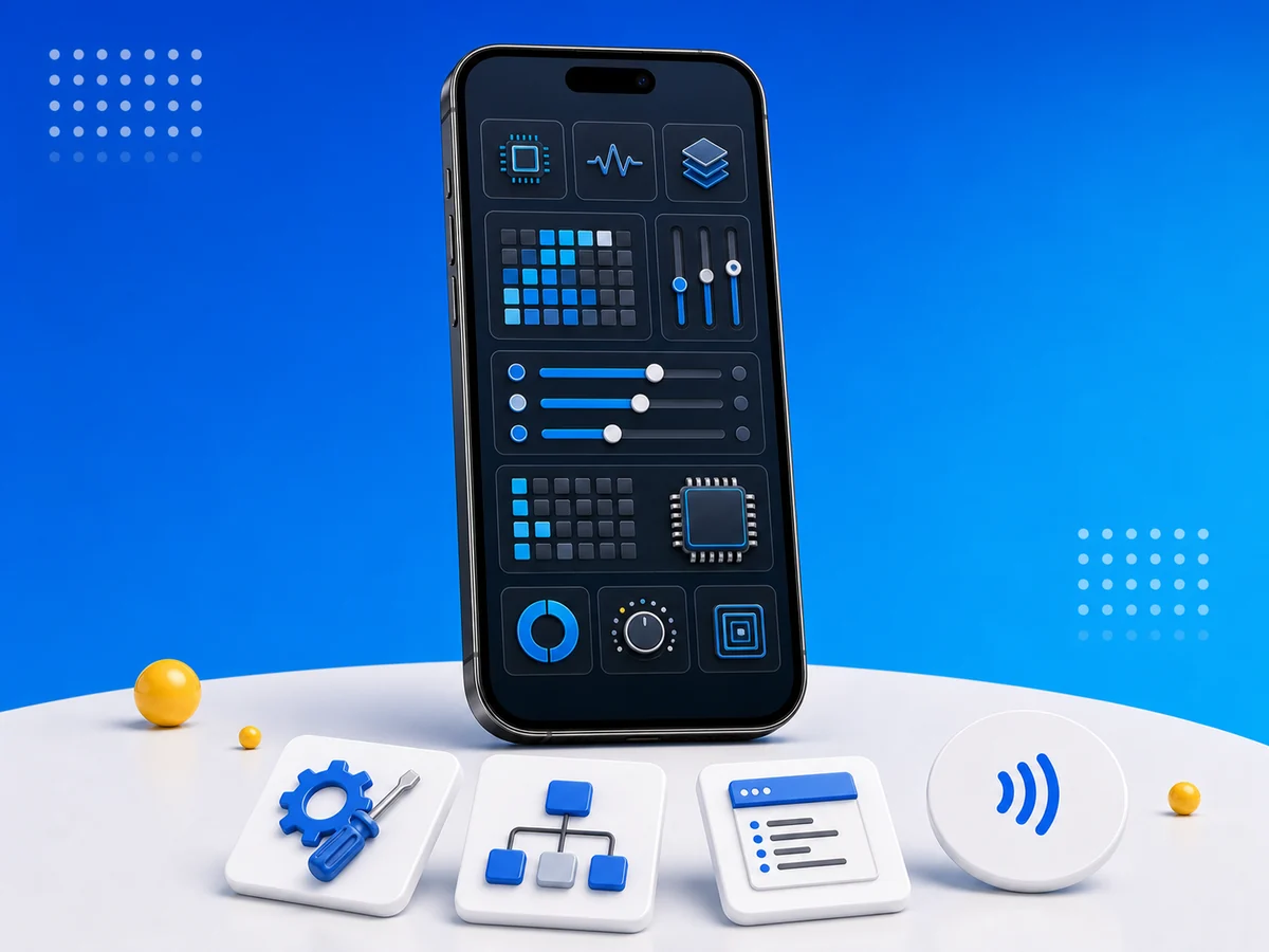iPhone inspecting NFC tag memory with diagnostic panels