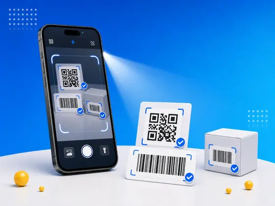 iPhone 在补光下扫描多个二维码和条形码